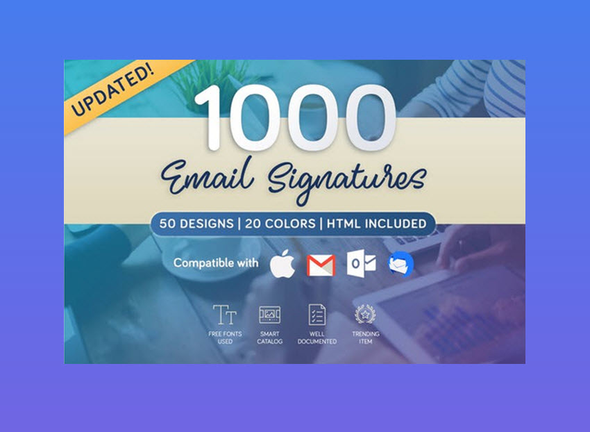 1000 Email Signatures template